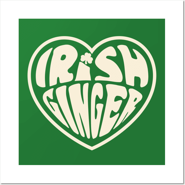 Irish Ginger Irish Redhead Girl Heart St. Patricks Day Wall Art by PodDesignShop